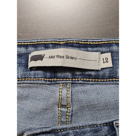 Levi's Mid Rise Skinny Women's Size 12 Denim Jeans Medium Wash - Picture 4 of 10